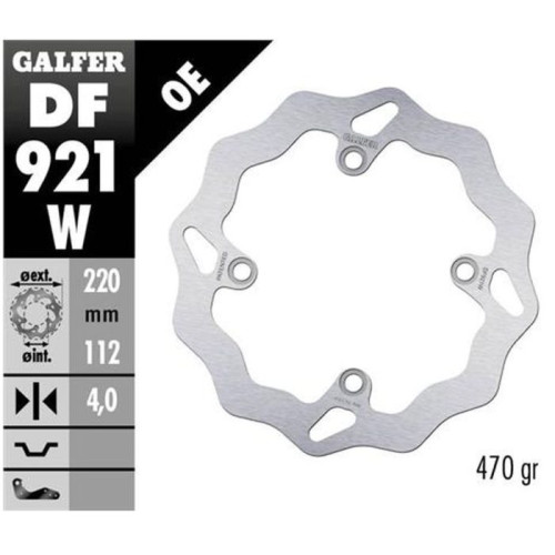 GALFER  Hátsó Féktárcsa SHERCO SE / SEF 250/300/450 ’14 -, (CSAK WP ÉS KAYABA FELFÜGGESZTÉSSEL)