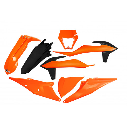 UFO Komplett Idomszett NARANCS/FEKETE  KTM EXC/EXC-F 2020-2023